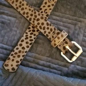 And Taylor loft animal print belt.  calf hair